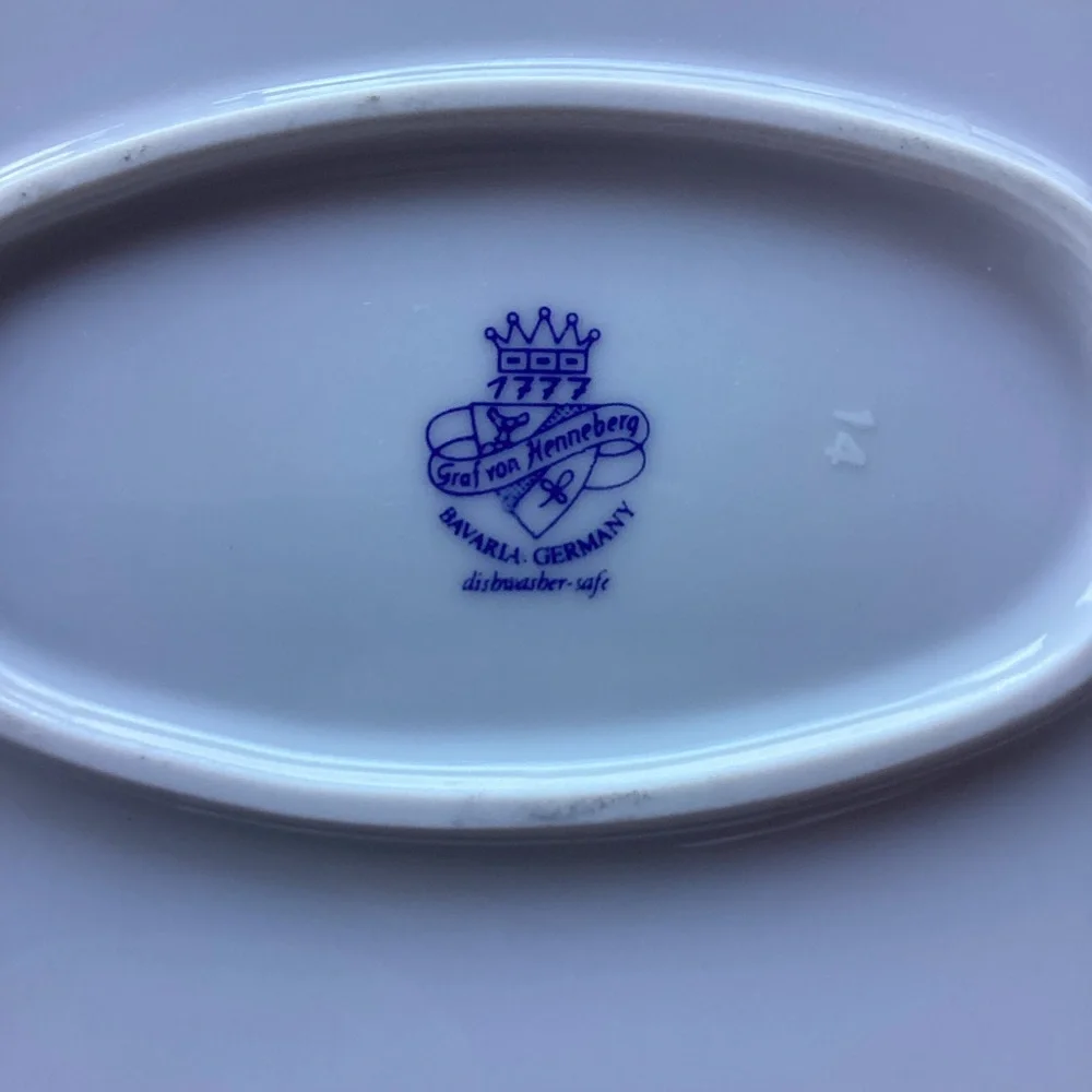 Graf von Henneberg Vintage Porcelain Serving Platter - pastel colors
